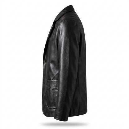 Allsaints Leather - Elral | Button-Front Notched Lapel Blazer Men