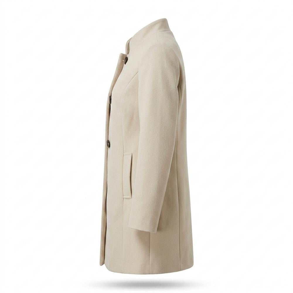 Allsaints Leather - Nimir | Stand-Collar Single-Breasted Coat Women