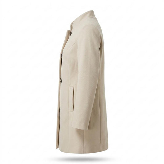 Allsaints Leather - Nimir | Stand-Collar Single-Breasted Coat Women