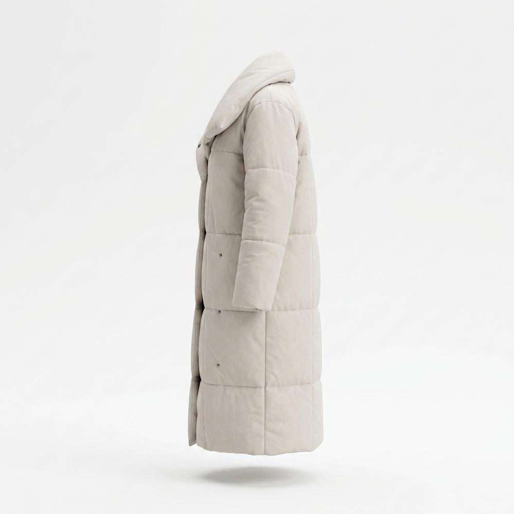 Allsaints Leather - Vimer | Quilted Funnel-Neck Coat Women