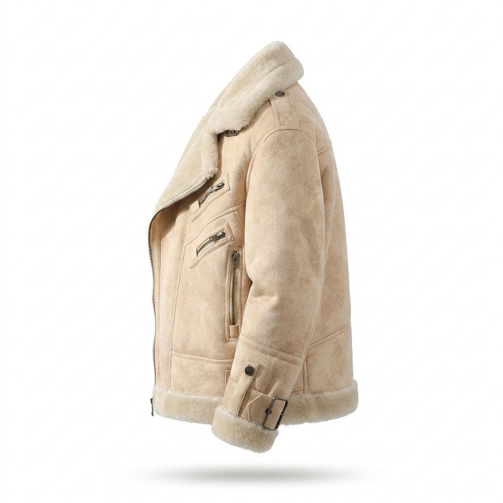 Allsaints Leather - Vaver | Fleece-Lined Asymmetrical Jacket Men