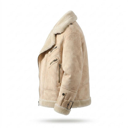 Allsaints Leather - Vaver | Fleece-Lined Asymmetrical Jacket Men