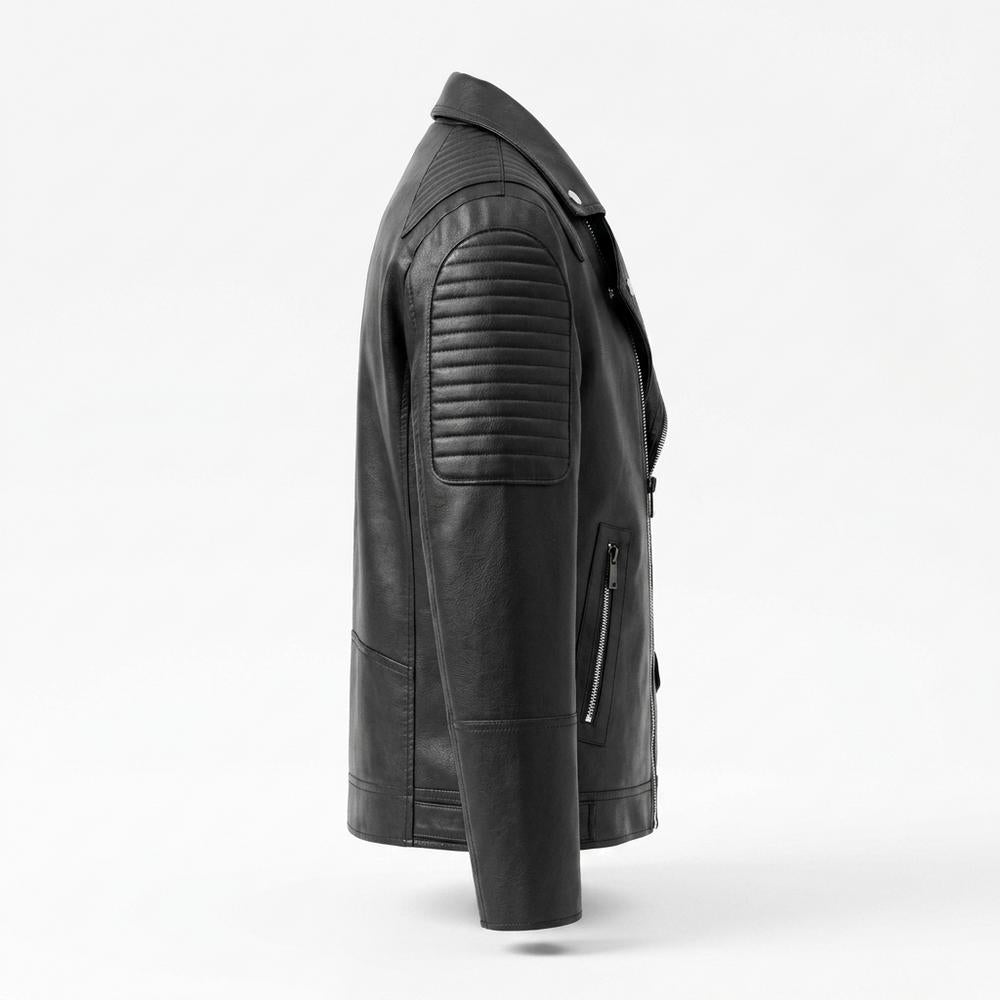 Allsaints Leather - Cotal | Quilted Asymmetric Leather Jacket Men