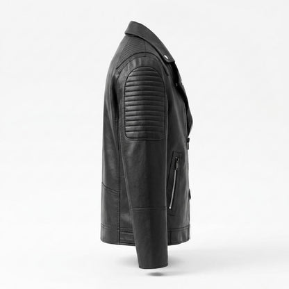 Allsaints Leather - Cotal | Quilted Asymmetric Leather Jacket Men
