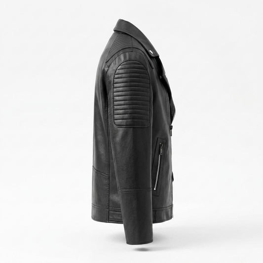 Allsaints Leather - Cotal | Quilted Asymmetric Leather Jacket Men