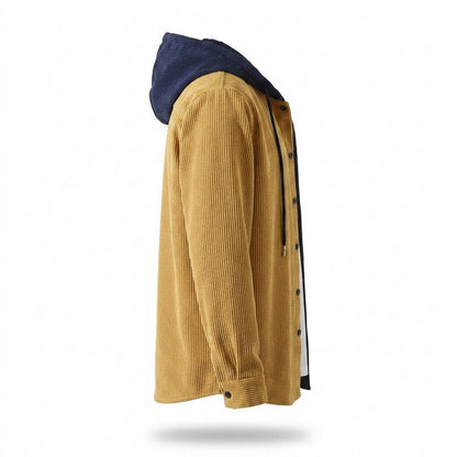 Allsaints Leather - Manun | Color-Block Hooded Shirt Men