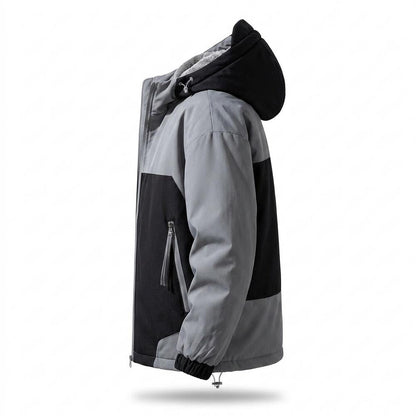 Allsaints Leather - Minor | Fleece-Lined Color-Block Jacket Men