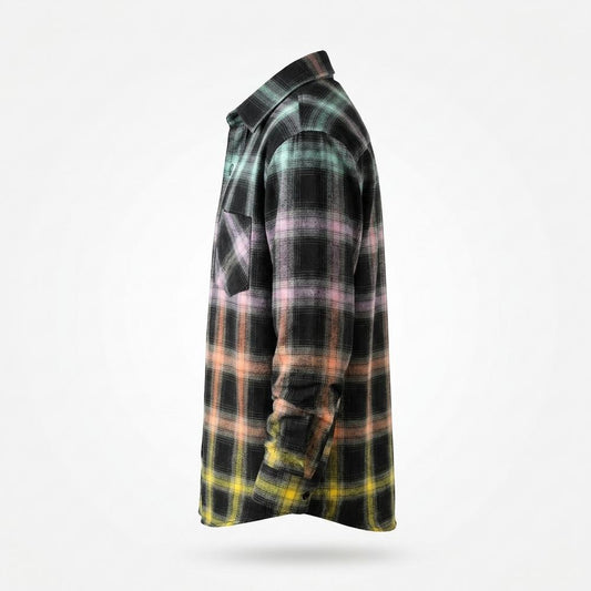 Allsaints Leather - Dapit | Plaid Long-Sleeved Shirt Men
