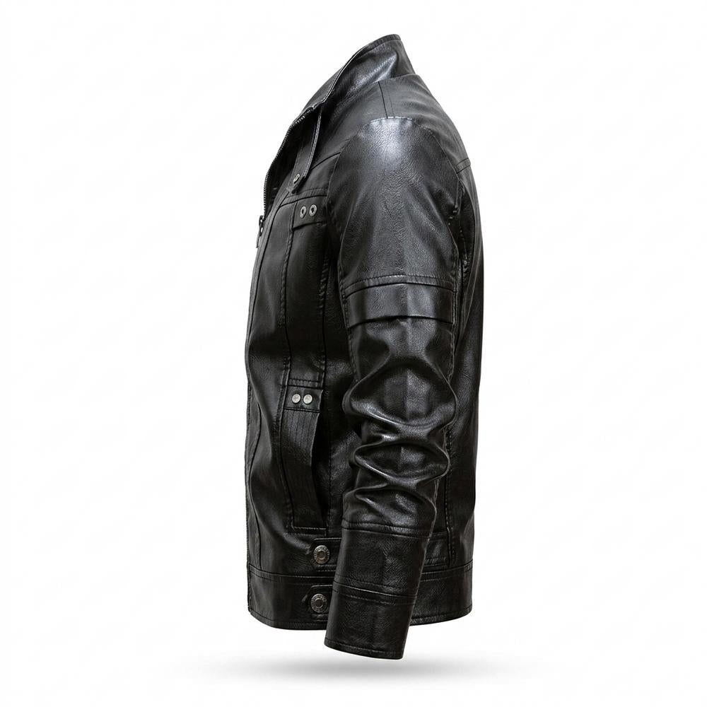 Allsaints Leather - Salor | Lined Structured Leather Jacket Men