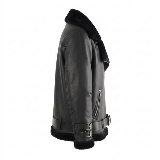 Allsaints Leather - Rover | Shearling-Lined Asymmetrical Leather Jacket Unisex