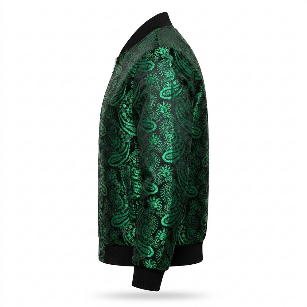 Allsaints Leather - Kunov | Paisley Zip-Up Jacket Men