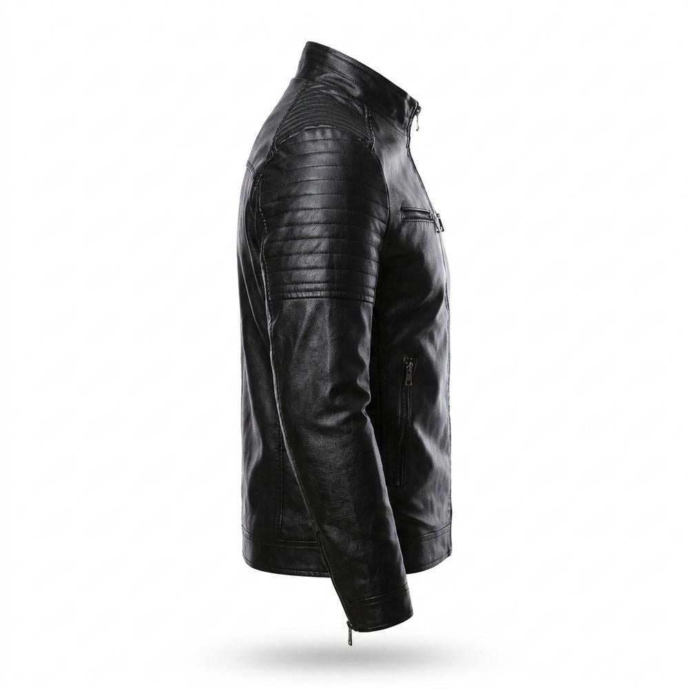 Allsaints Leather - Lehal | Quilted Slim-Fit Leather Jacket Men