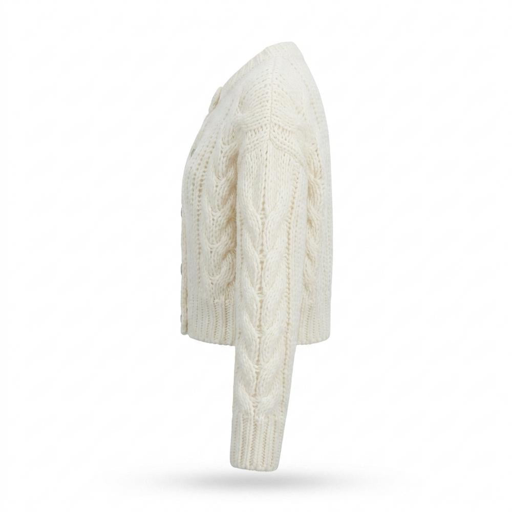Allsaints Leather - Arsol | Cable Knit Cropped Knit Cardigan Women