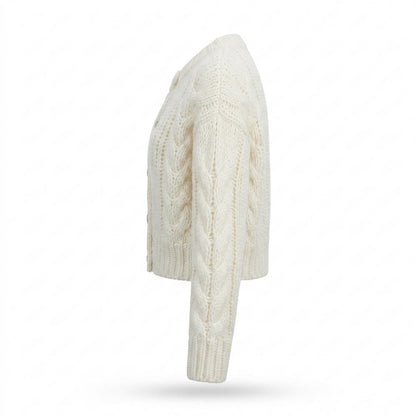 Allsaints Leather - Arsol | Cable Knit Cropped Knit Cardigan Women