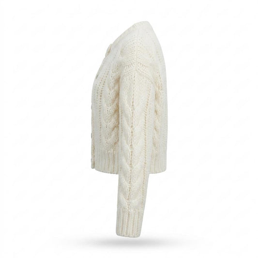 Allsaints Leather - Arsol | Cable Knit Cropped Knit Cardigan Women