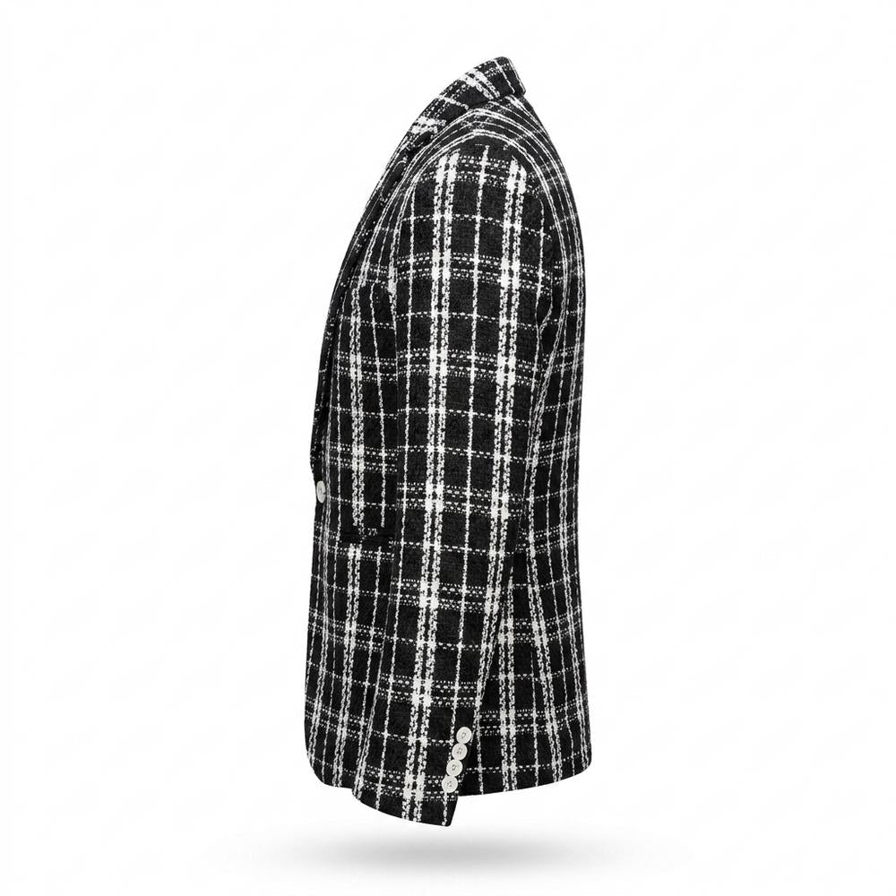 Allsaints Leather - Kuted | Plaid Textured Blazer Men