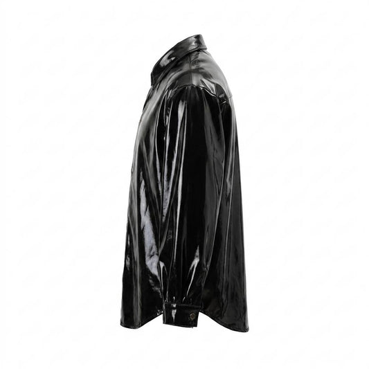 Allsaints Leather - Vadan | Glossy Coated Shirt Unisex