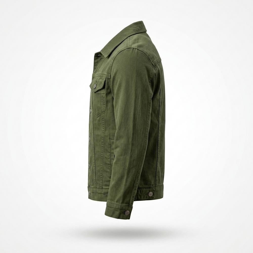 Allsaints Leather - Aldar | Button-Front Slim Fit Denim Jacket Men