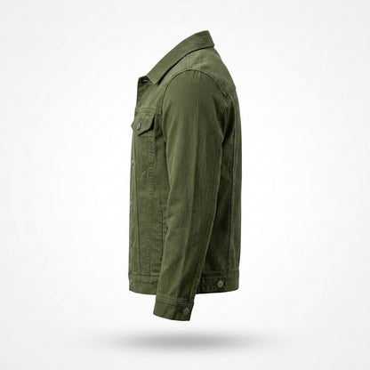 Allsaints Leather - Aldar | Button-Front Slim Fit Denim Jacket Men