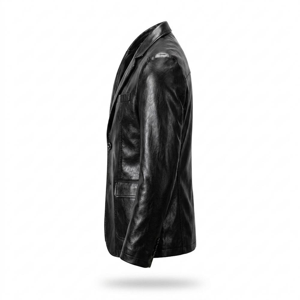 Allsaints Leather - Kesel | Faux Leather Single-Breasted Blazer Men