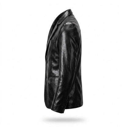 Allsaints Leather - Kesel | Faux Leather Single-Breasted Blazer Men