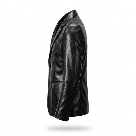 Allsaints Leather - Kesel | Faux Leather Single-Breasted Blazer Men