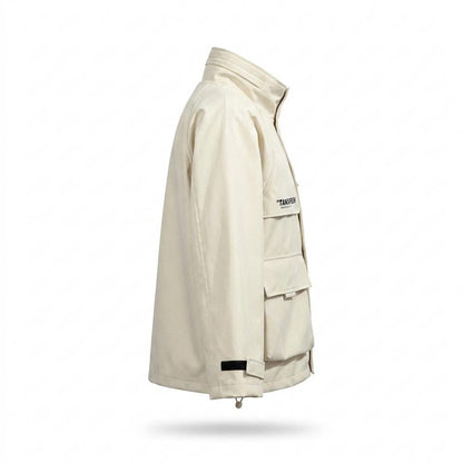 Allsaints Leather - Armon | High-Collar Multi-Pocket Jacket Unisex