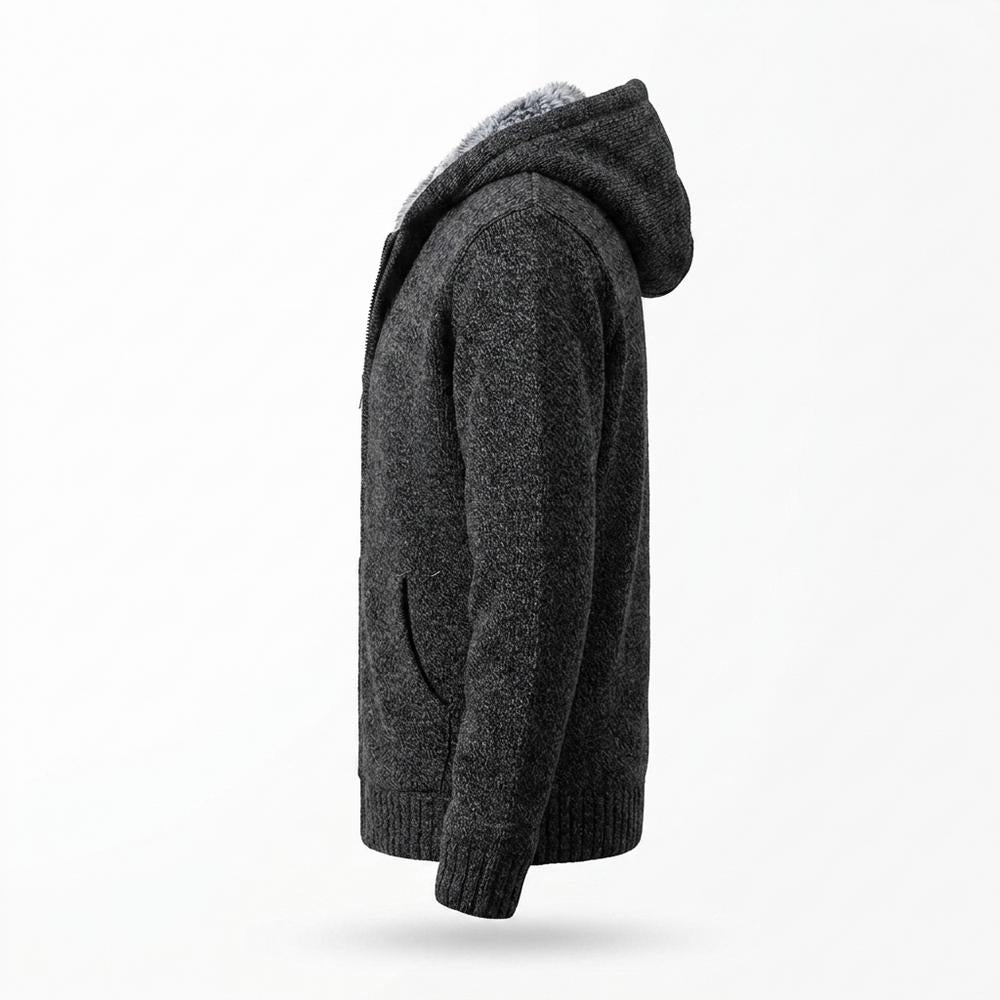 Allsaints Leather - Lamir | Fleece-Lined Knitted Hoodie Men