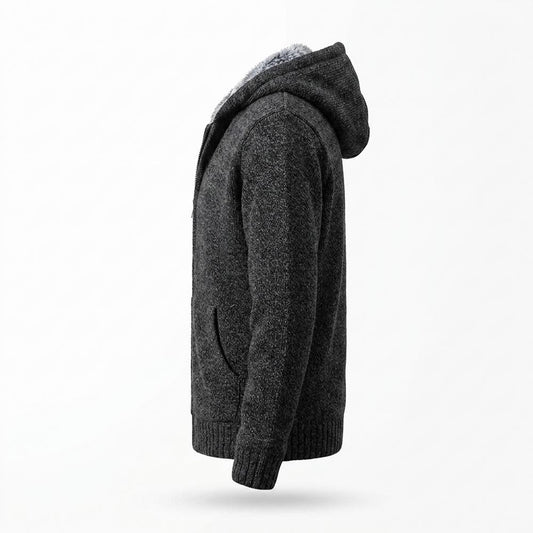 Allsaints Leather - Lamir | Fleece-Lined Knitted Hoodie Men