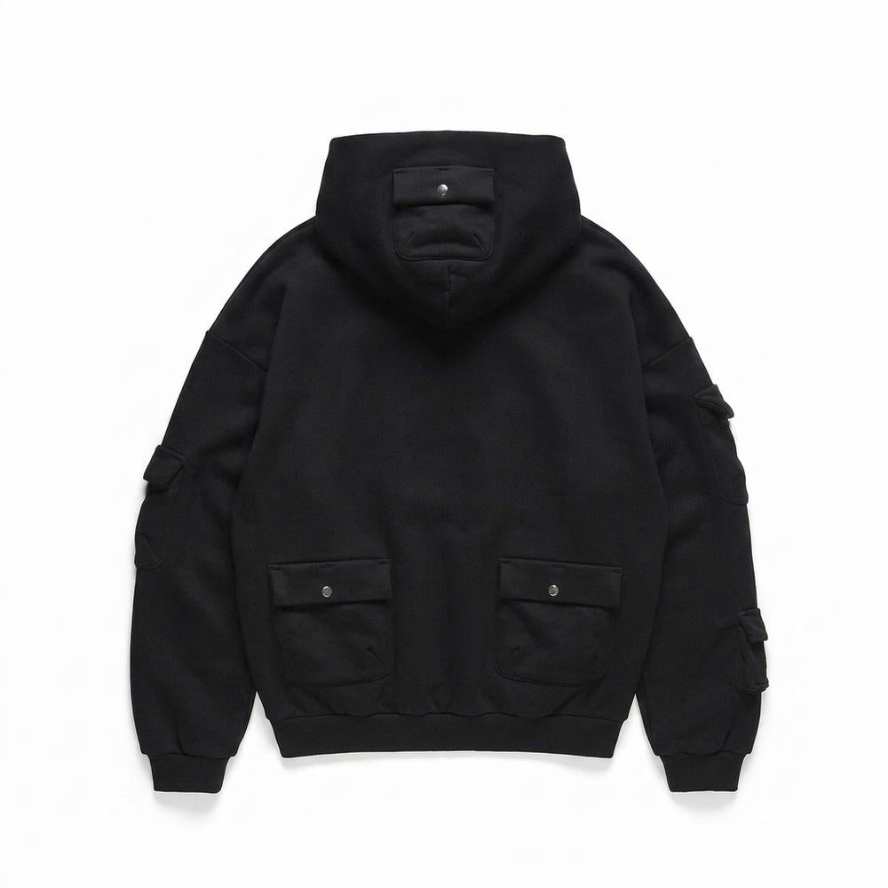 Allsaints Leather - Eofan | Cargo Pocket Oversized Hoodie Unisex