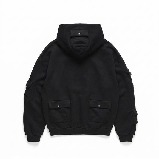 Allsaints Leather - Eofan | Cargo Pocket Oversized Hoodie Unisex