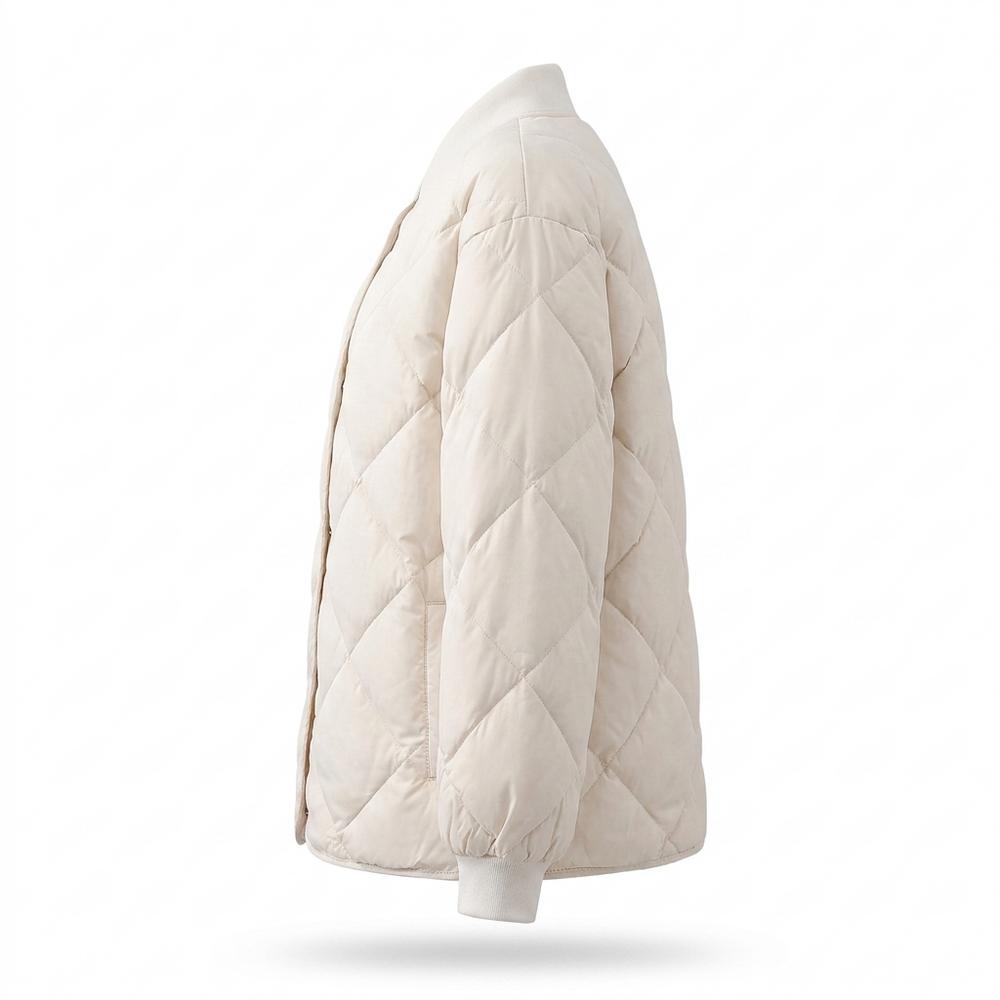 Allsaints Leather - Kemar | Quilted Collarless Jacket Women