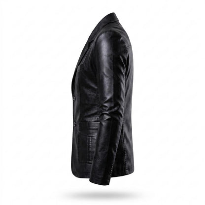 Allsaints Leather - Vilar | Slim-Fit Single-Breasted Leather Jacket Men