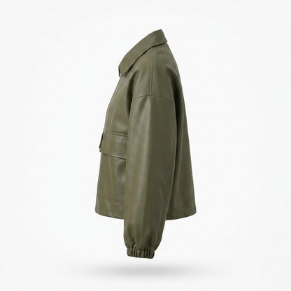 Allsaints Leather - Calar | Boxy Zip-Up Jacket Women