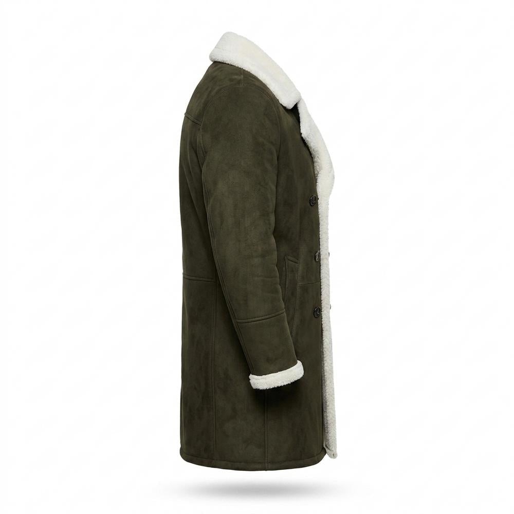Allsaints Leather - Sewam | Double-Breasted Shearling-Lined Coat Men