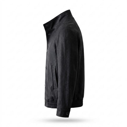 Allsaints Leather - Altal | Button-Front Raglan-Sleeve Leather Jacket Men