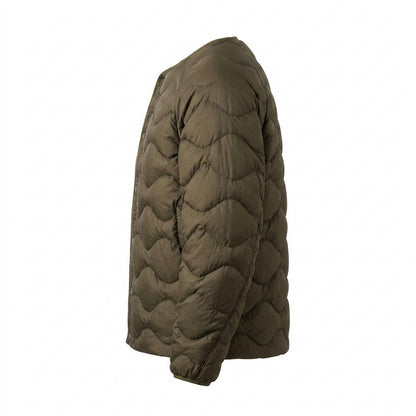 Allsaints Leather - Vesen | Quilted Collarless Jacket Unisex