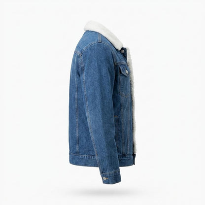 Allsaints Leather - Tiram | Sherpa-Lined Button-Front Denim Jacket Men