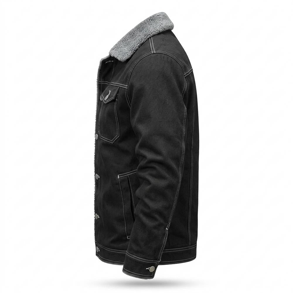 Allsaints Leather - Muvom | Sherpa-Lined Button-Up Jacket Men