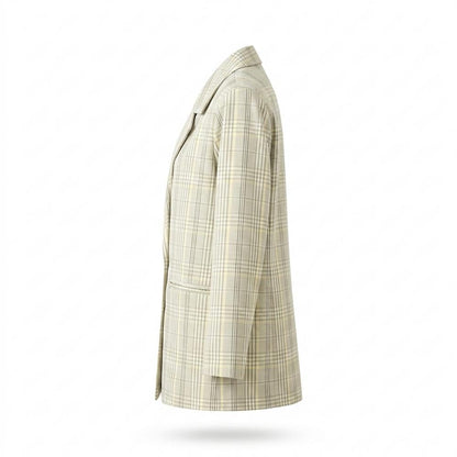 Allsaints Leather - Ralin | Double-Breasted Plaid Blazer Women