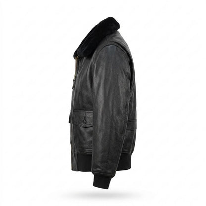 Allsaints Leather - Raron | Grained Lined Leather Jacket Men