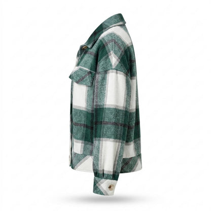 Allsaints Leather - Salan | Plaid Cropped Jacket Women