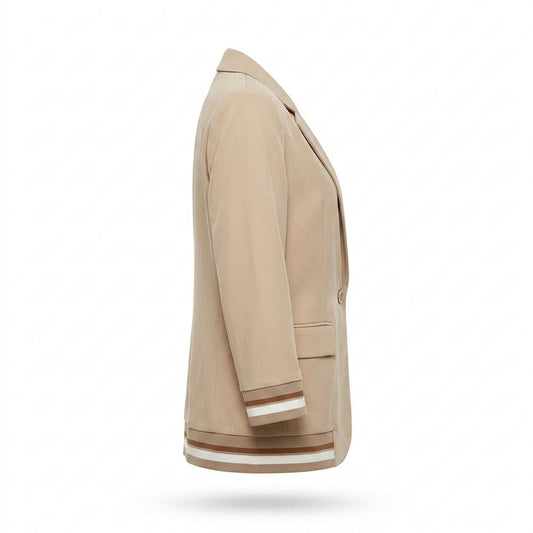Allsaints Leather - Caron | Single-Breasted Striped-Trim Blazer Women