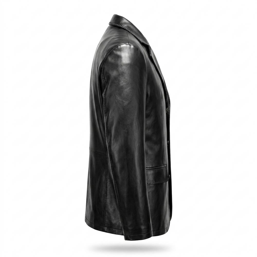 Allsaints Leather - Maror | Buttoned Serrated-Edge Blazer Men