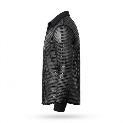 Allsaints Leather - Kamor | Sequin-Embellished Sheer Shirt Men