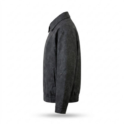 Allsaints Leather - Vupev | Suede-Effect Zip-Up Jacket Unisex