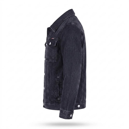 Allsaints Leather - Lorev | Buttoned Washed Denim Jacket Men