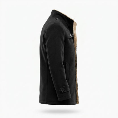 Allsaints Leather - Vemak | Shearling-Lined Single-Breasted Coat Men