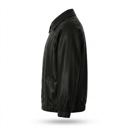 Allsaints Leather - Karam | Zip-Up Collared Leather Jacket Unisex