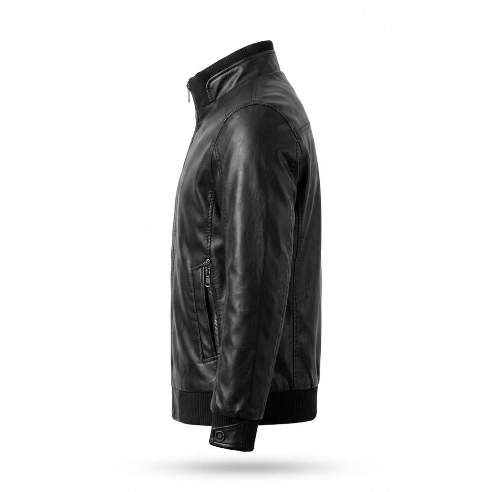 Allsaints Leather - Kemor | Fleece-Lined Zip-Up Leather Jacket Men